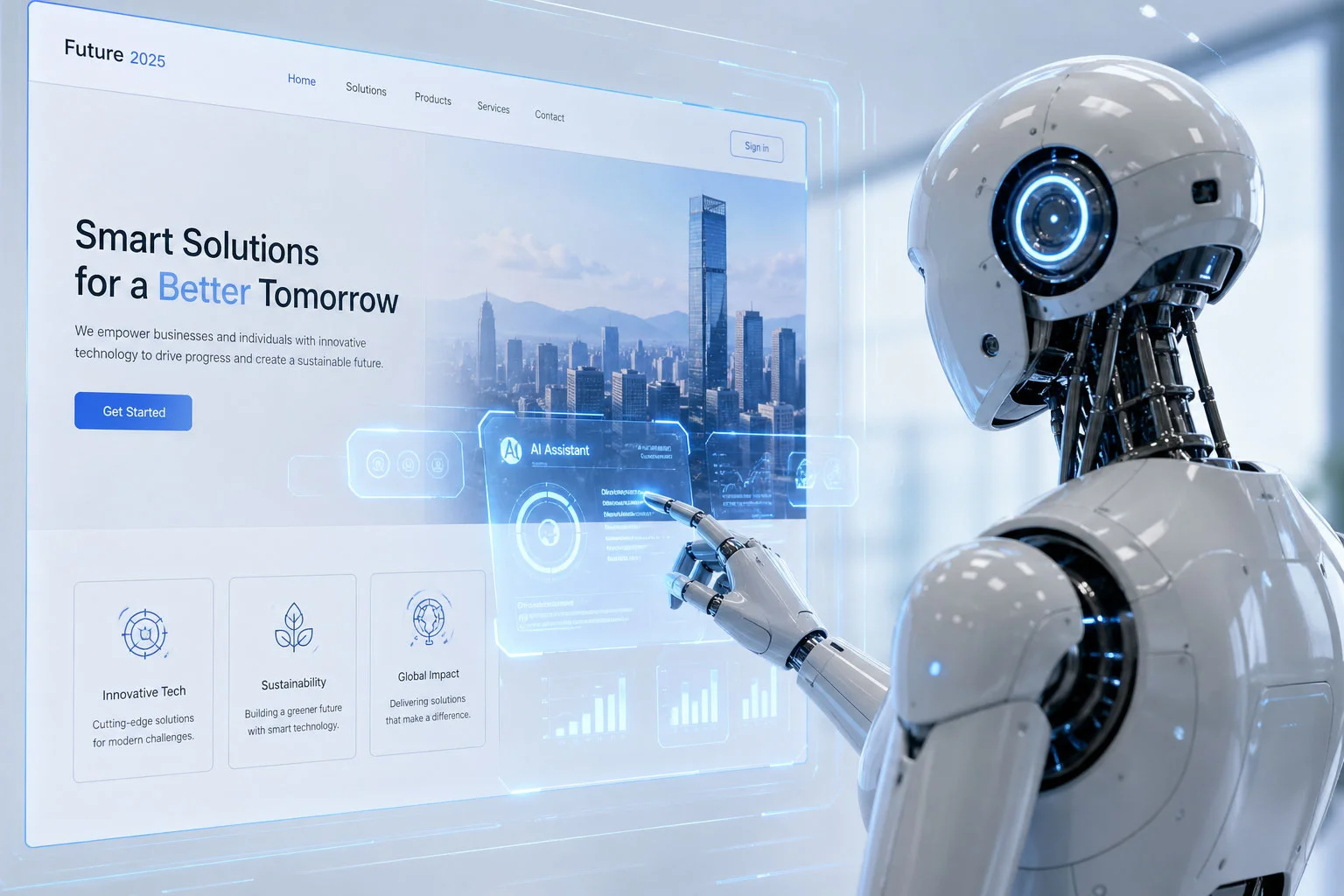 AI agent interacting with website