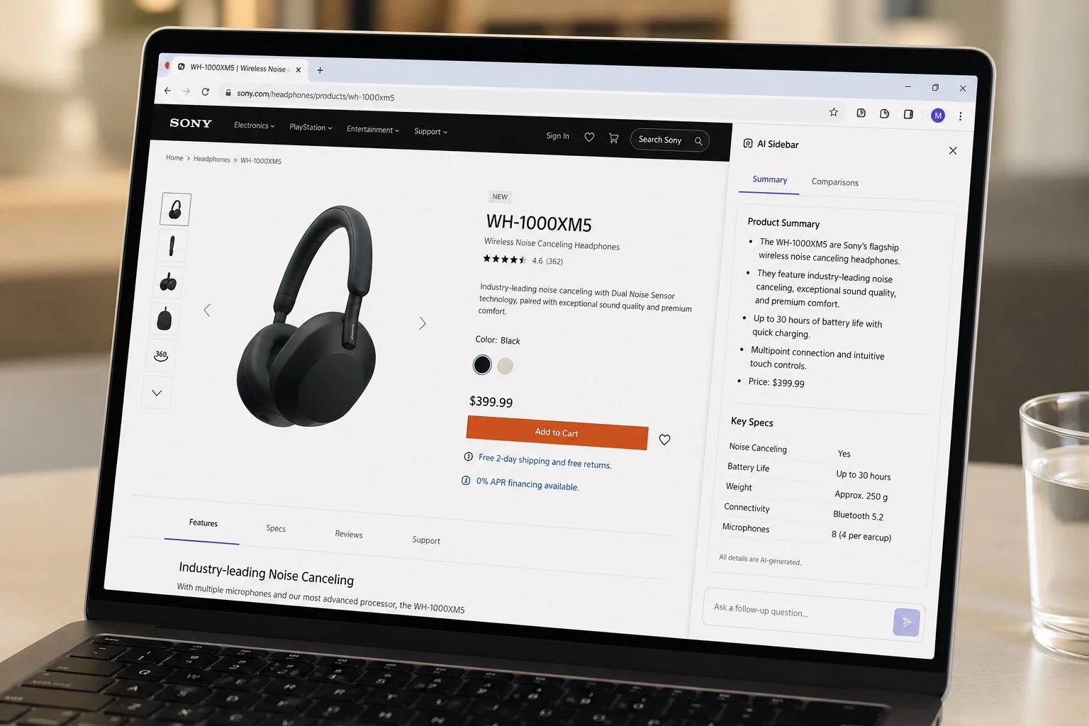 AI Sidebar UX