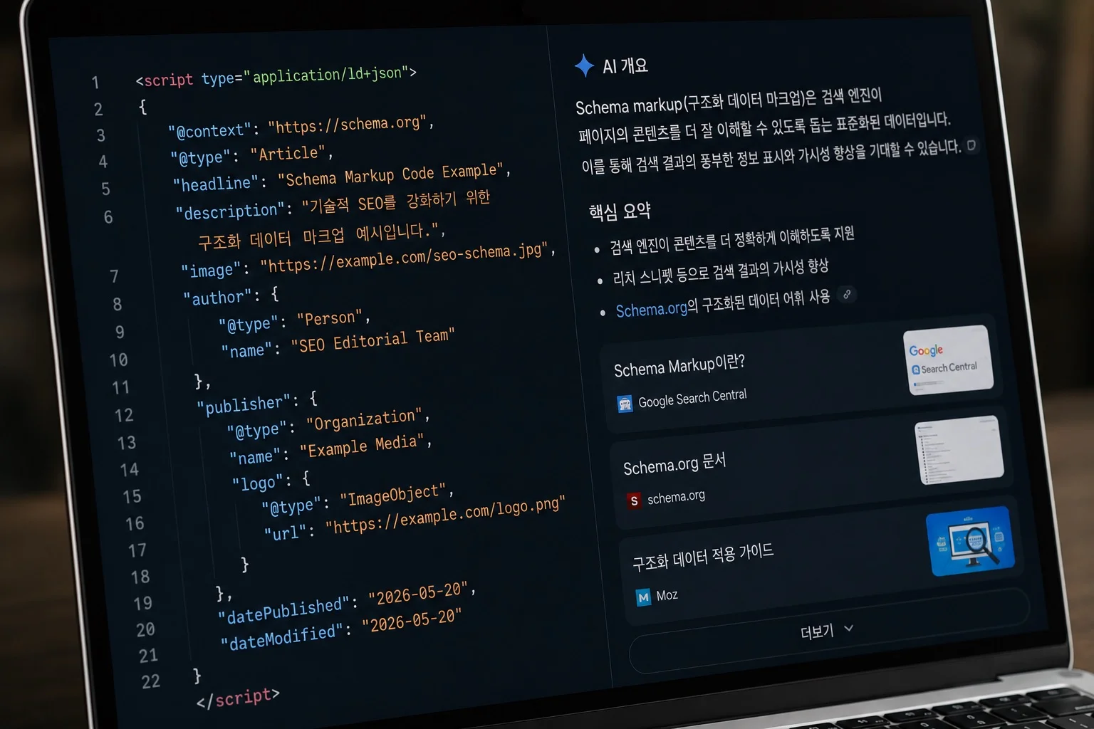 schema markup code